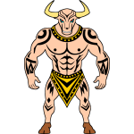 Mythical creature: half man and half bull