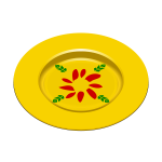 Yellow dish vector image
