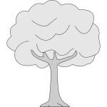 Drawing of thin trunk tree