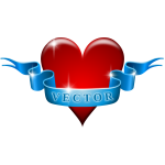 Vector ilmage of heart and ribbon