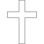 Vector image of white cross