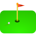 Golf flag vector illustration