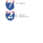 Interstate highway vector signs