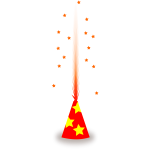 Vector drawing of firecracker