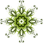 Green flower design element vector image