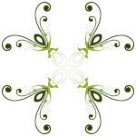 Green flower shape vector graphics