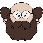 Vector image of a man with beard
