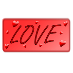 Love signpost with hearts vector image