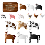 Simple Farm Animals Vector