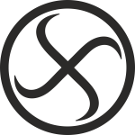 Swastika encircled rotating left vector image