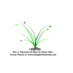 Vector illustration of wide growing grass patch