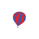 Vector image of red and blue air balloon