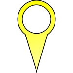 Yellow pin vector image